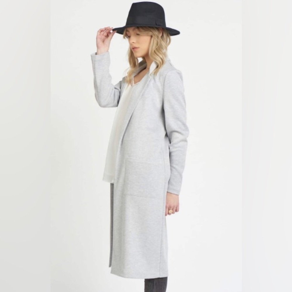 SOSKEN studios blazer long gray cardigan size small